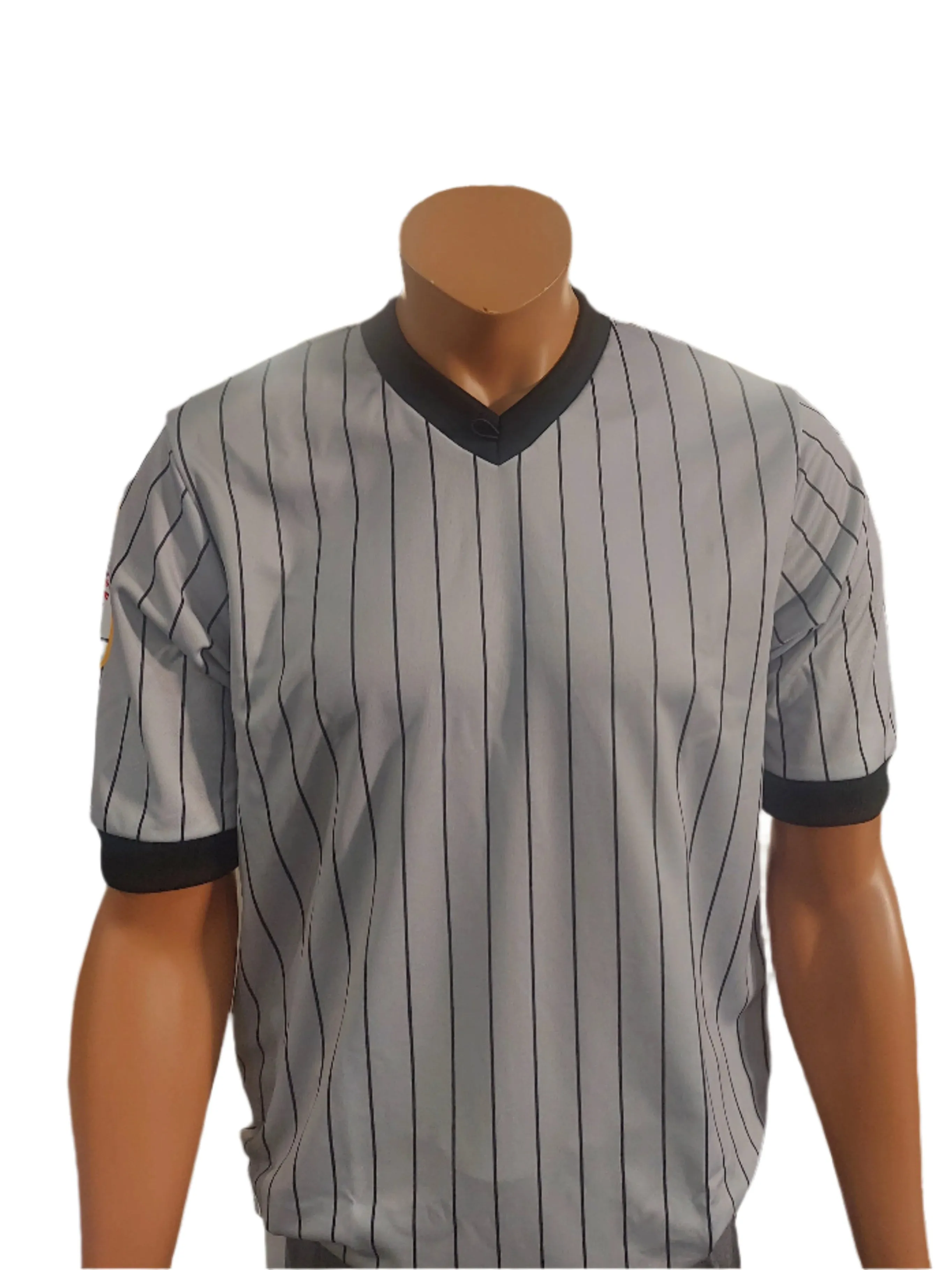 Maryland Wrestling Grey Mesh V-Neck with Black Pinstripes without USA FLAG