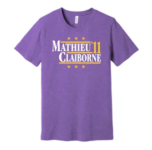 Mathieu & Claiborne '11 - Louisiana Football Political Campaign Parody T-Shirt - Hyper Than Hype Shirts