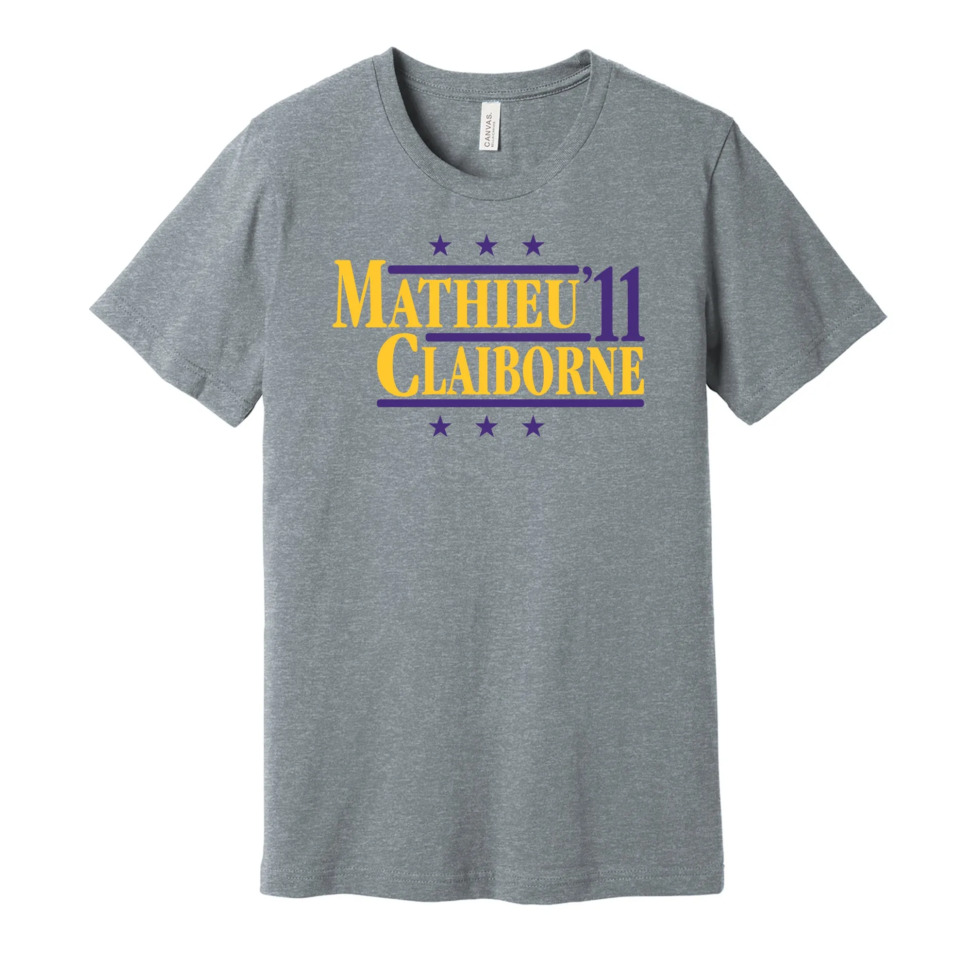 Mathieu & Claiborne '11 - Louisiana Football Political Campaign Parody T-Shirt - Hyper Than Hype Shirts