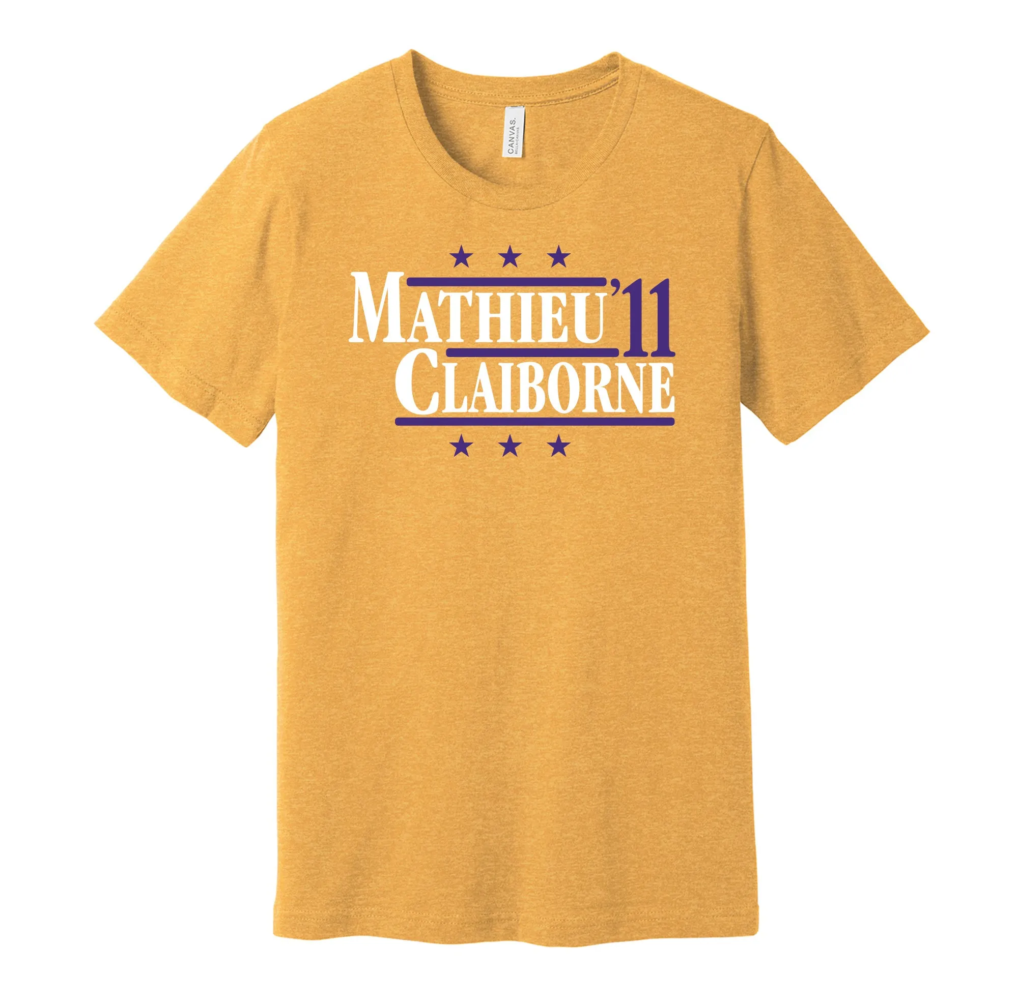 Mathieu & Claiborne '11 - Louisiana Football Political Campaign Parody T-Shirt - Hyper Than Hype Shirts