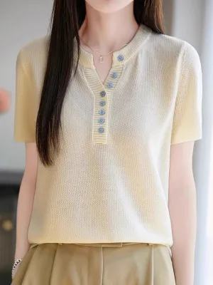 Meadow™ | Casual-Chic Knitted V-Neck Top