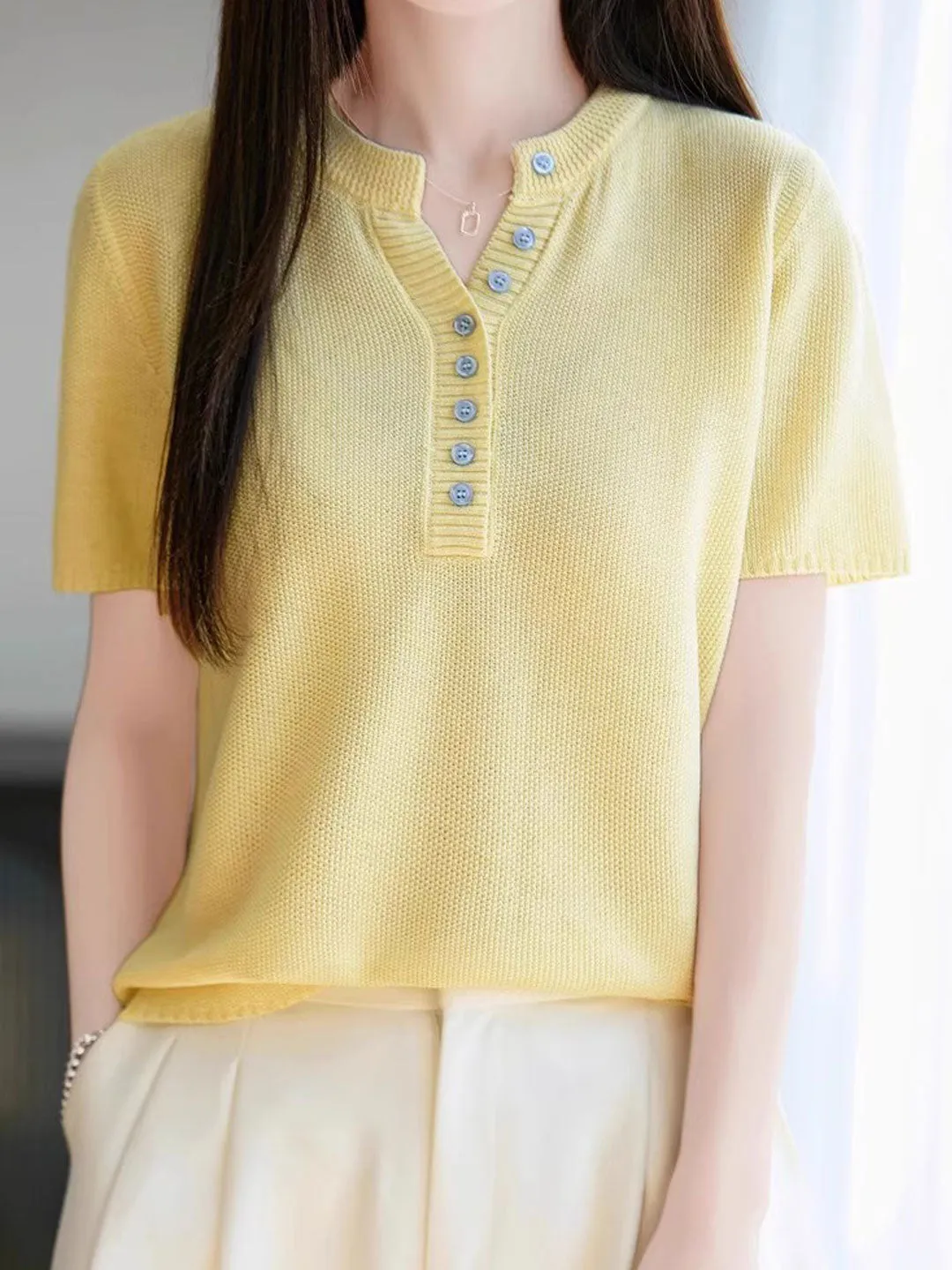 Meadow™ | Casual-Chic Knitted V-Neck Top