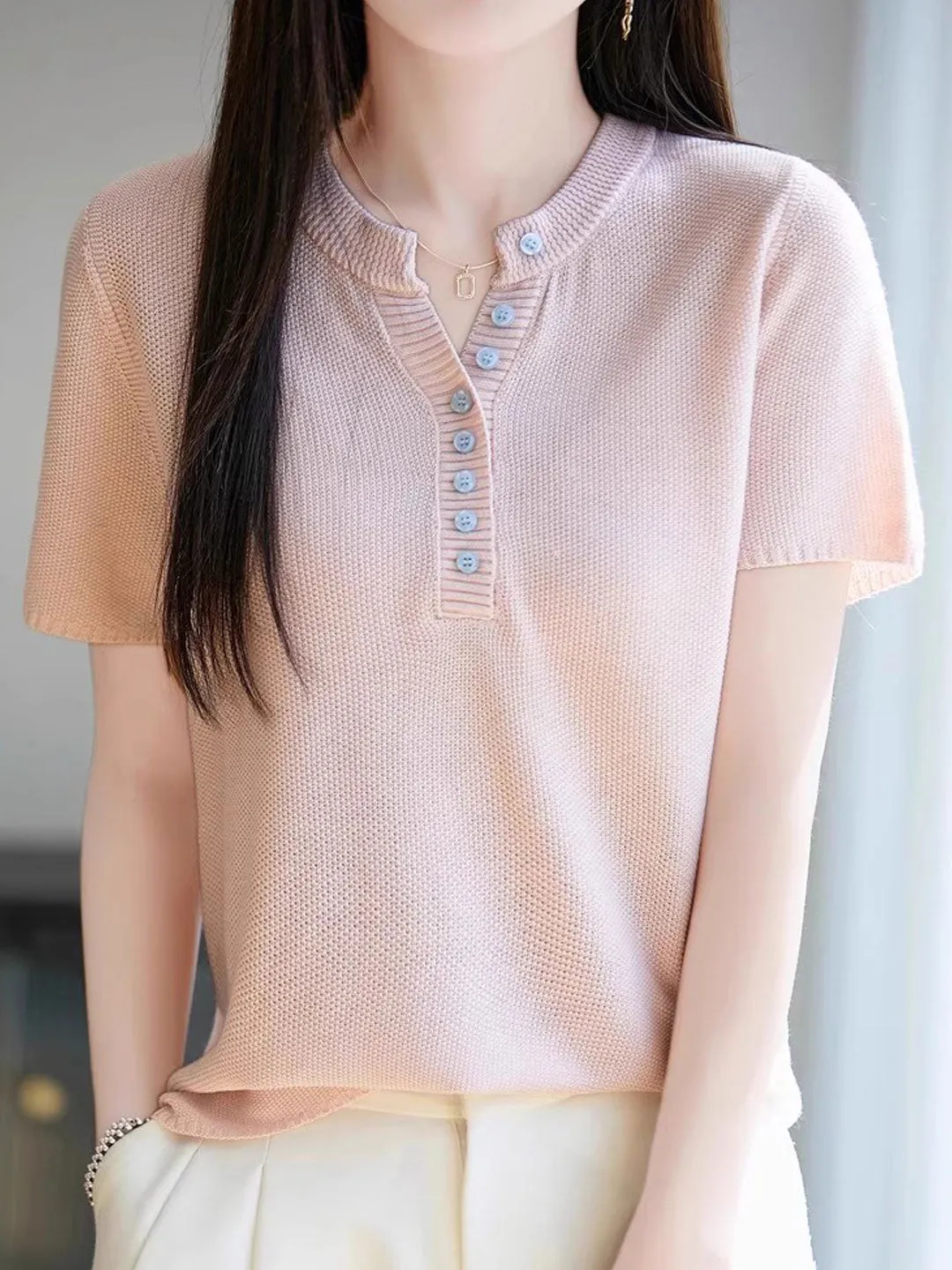 Meadow™ | Casual-Chic Knitted V-Neck Top
