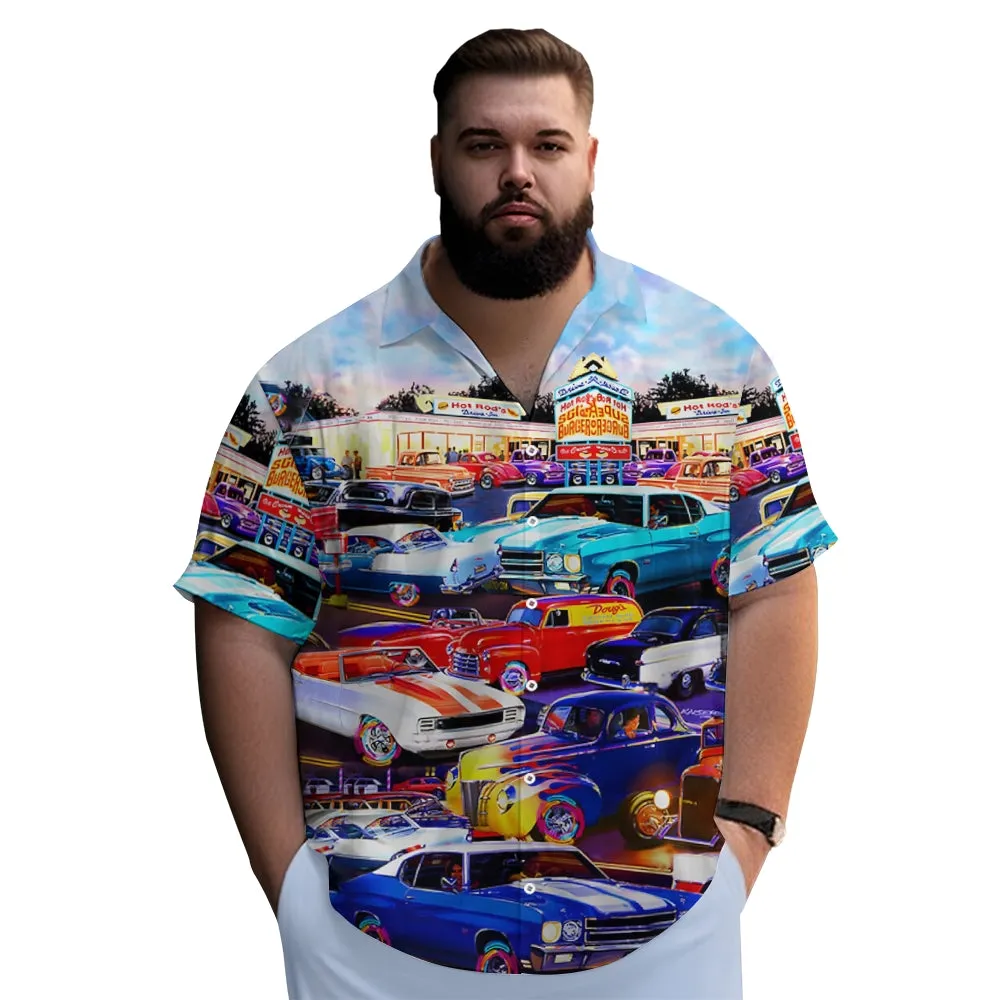 Men's Automotive Plus Size Short Sleeve Shirt 2407000921