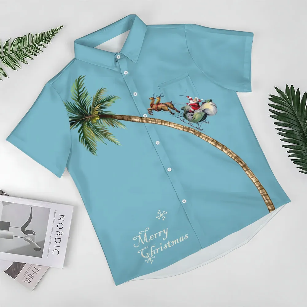 Men's Christmas Creative Design Short Sleeve Shirt 2411009306