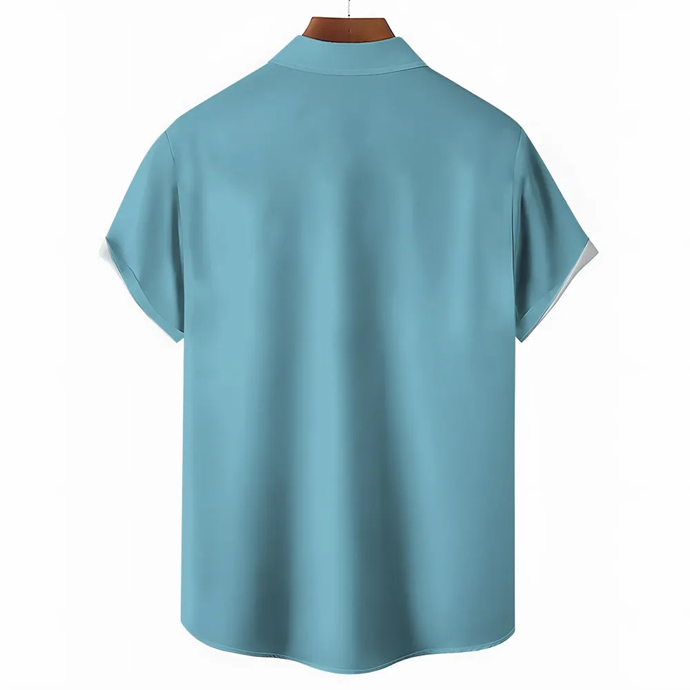 Men's Christmas Creative Design Short Sleeve Shirt 2411009306