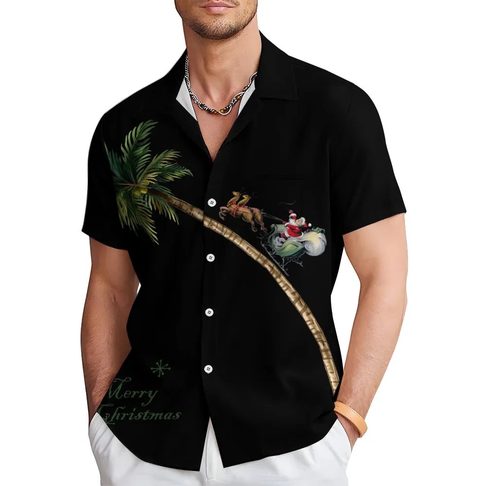 Men's Christmas Creative Design Short Sleeve Shirt 2411009306