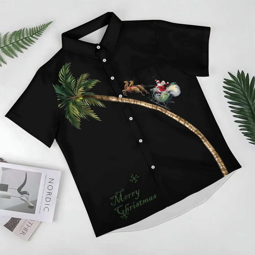 Men's Christmas Creative Design Short Sleeve Shirt 2411009306