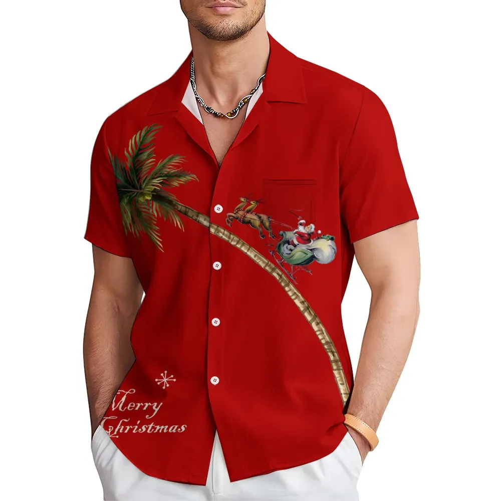 Men's Christmas Creative Design Short Sleeve Shirt 2411009306
