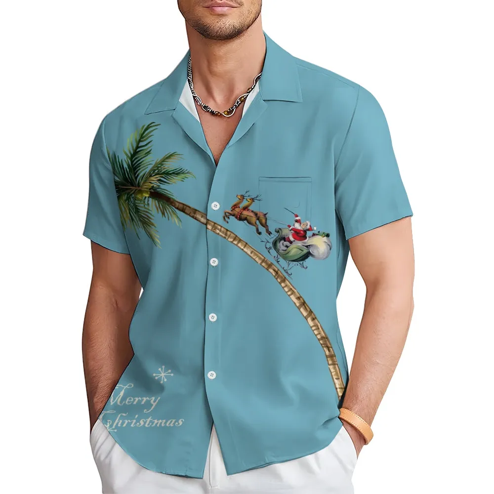 Men's Christmas Creative Design Short Sleeve Shirt 2411009306
