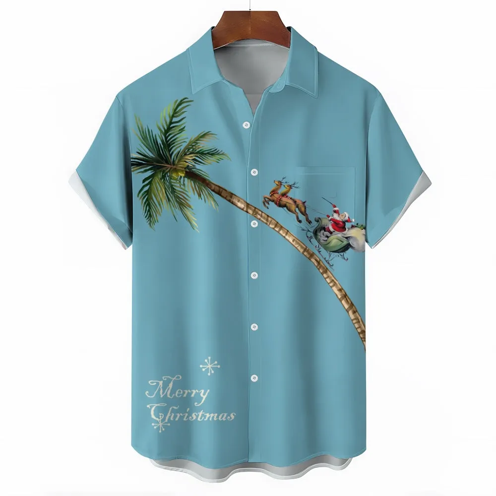 Men's Christmas Creative Design Short Sleeve Shirt 2411009306