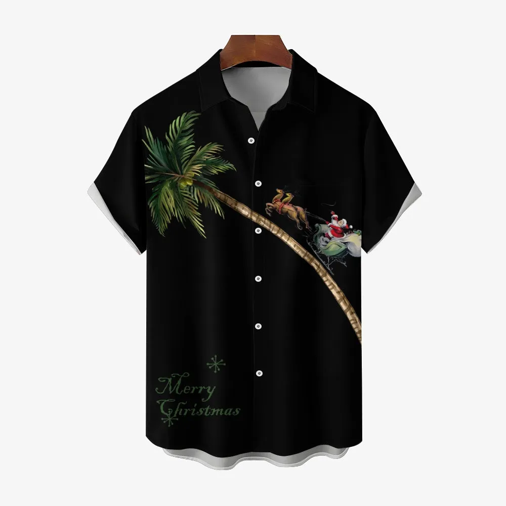 Men's Christmas Creative Design Short Sleeve Shirt 2411009306