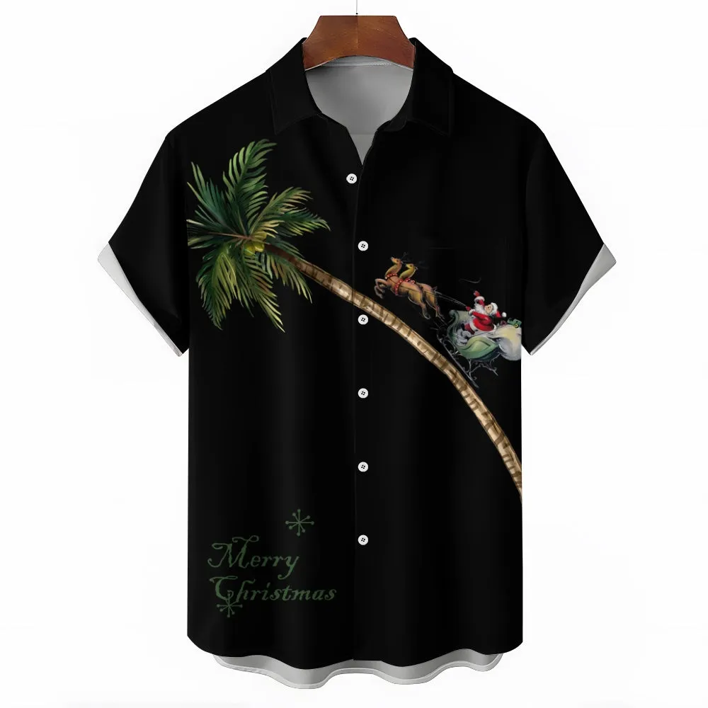 Men's Christmas Creative Design Short Sleeve Shirt 2411009306