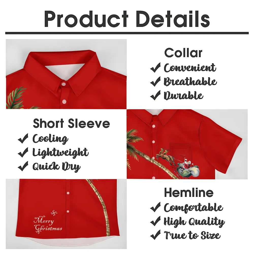 Men's Christmas Creative Design Short Sleeve Shirt 2411009306