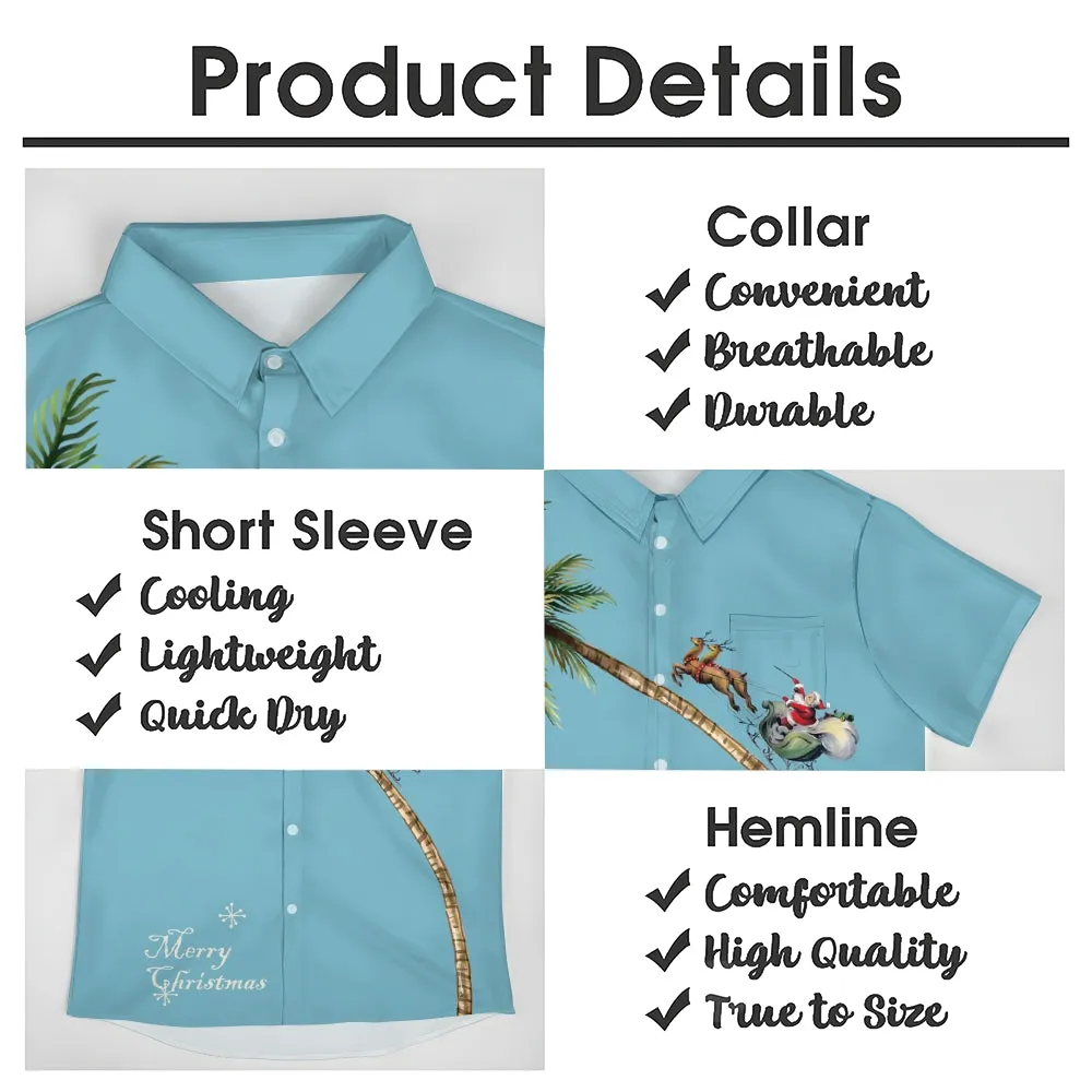 Men's Christmas Creative Design Short Sleeve Shirt 2411009306