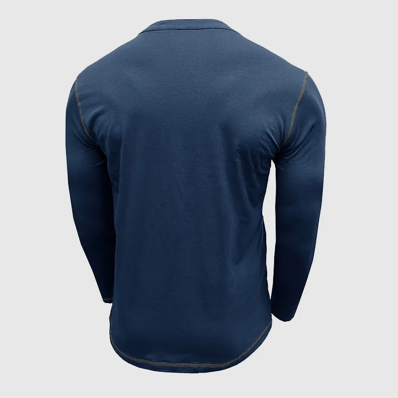 Men’s Classic Long Sleeve Shirt with Button Details