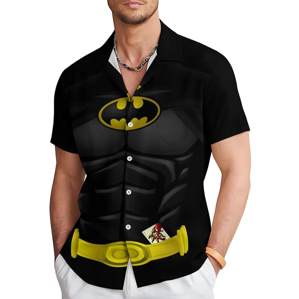 Men's Heroic Role Casual Short Sleeve Shirt 2404001675