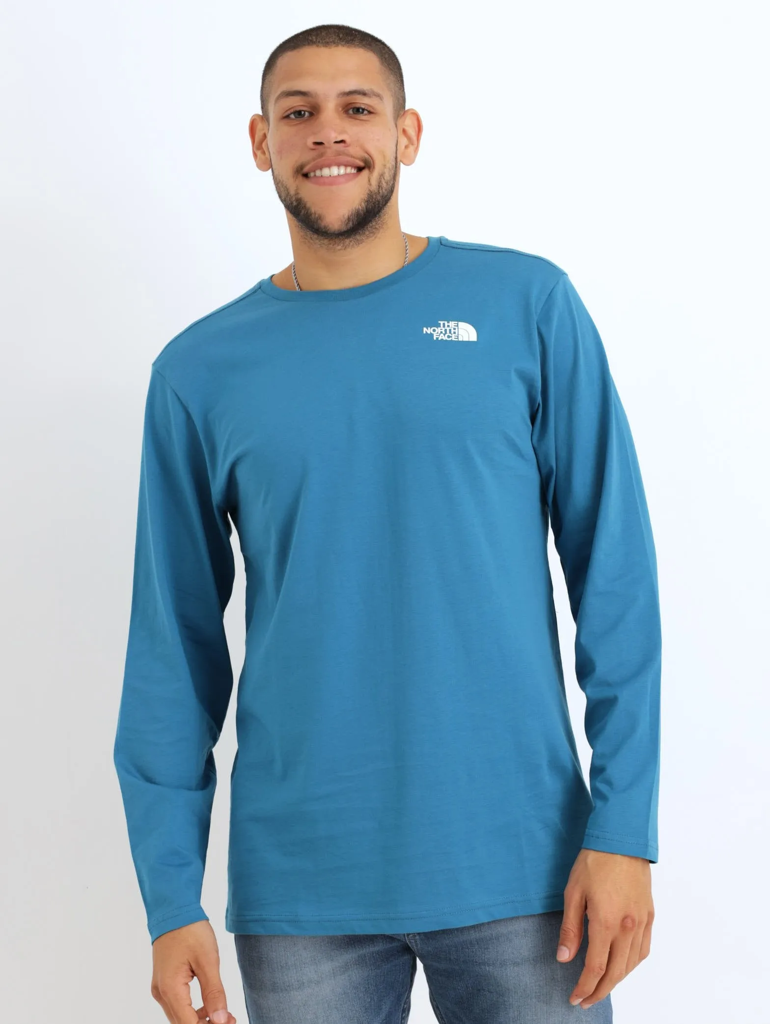 Men's Long Sleeve Easy Tee - Blue Coral