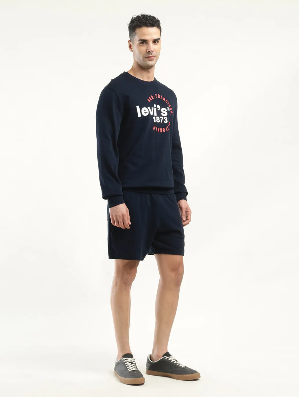 Men's Navy Regular Fit Shorts