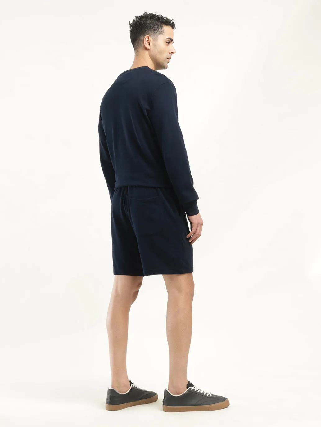 Men's Navy Regular Fit Shorts