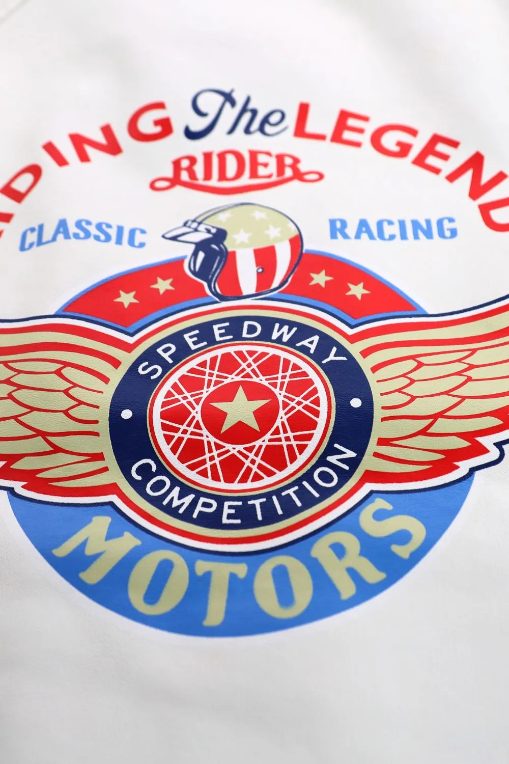 MEN'S RACING WOVEN PU JACKET-Sky Blue/White