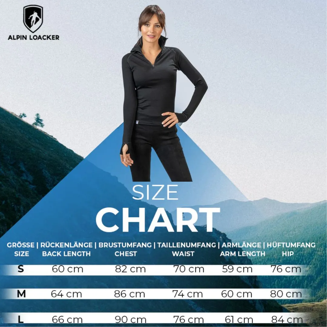 Merino Langarmshirt mit Zip Damen 230g/m2