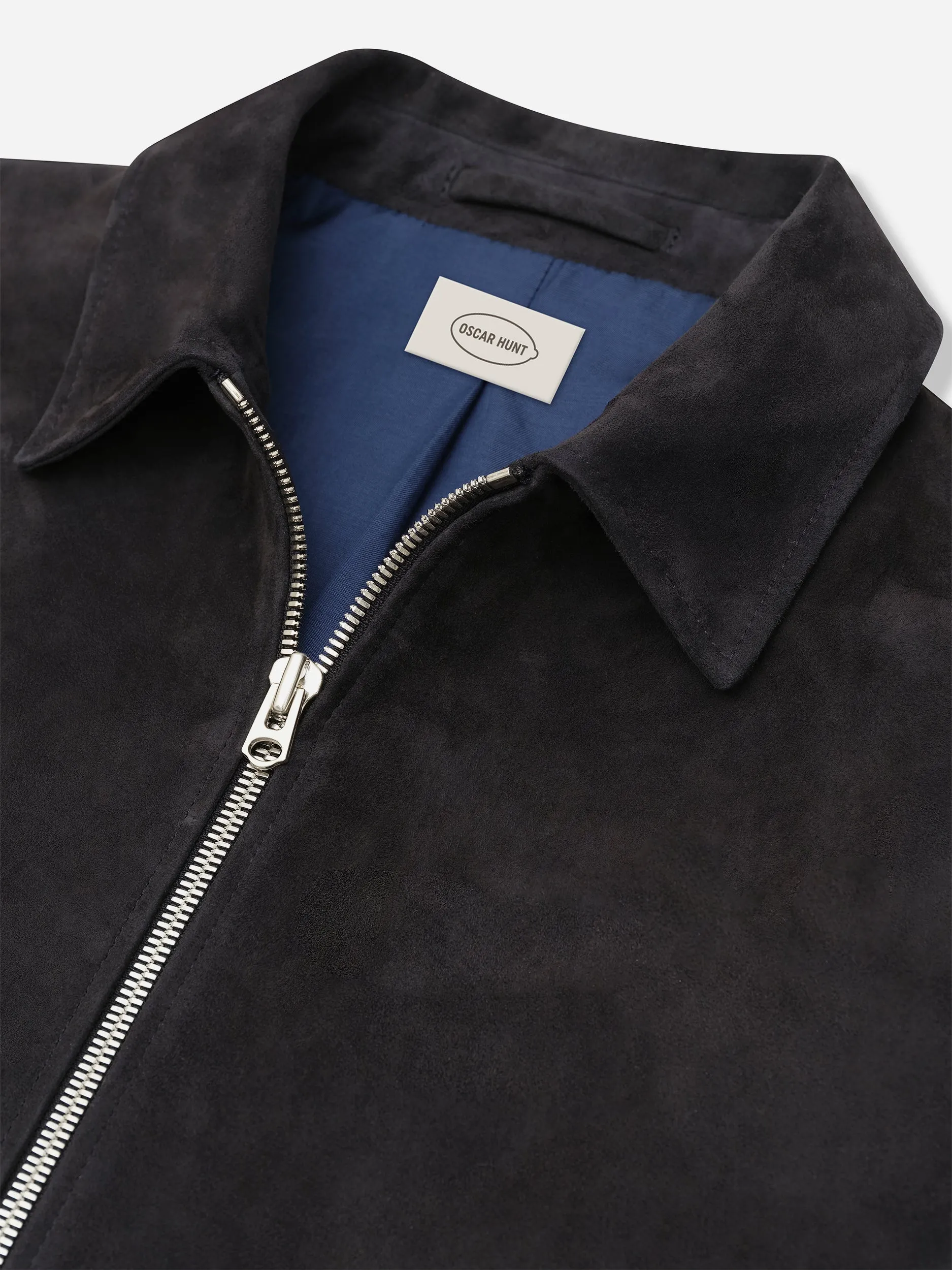 Midnight Navy Suede Blouson