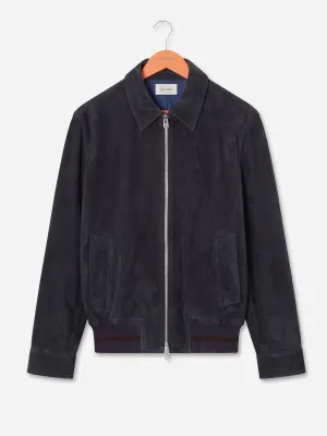 Midnight Navy Suede Blouson