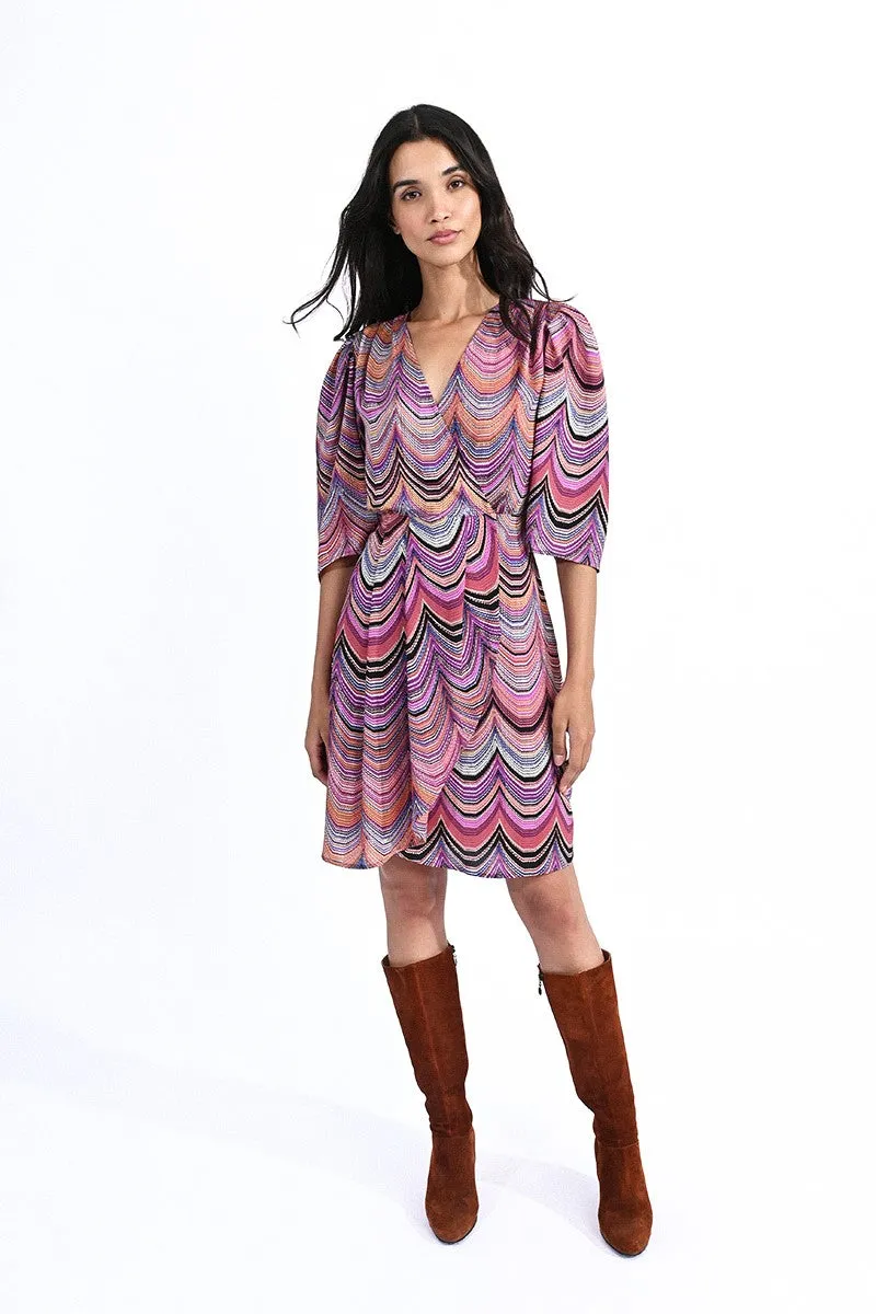 MINI FAKE WRAP DRESS