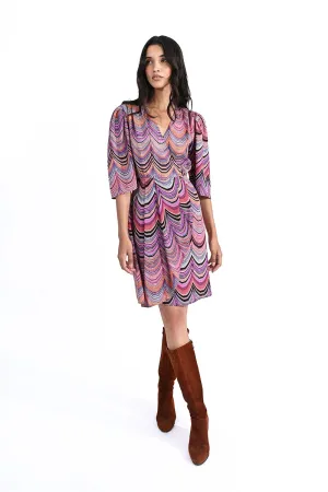 MINI FAKE WRAP DRESS