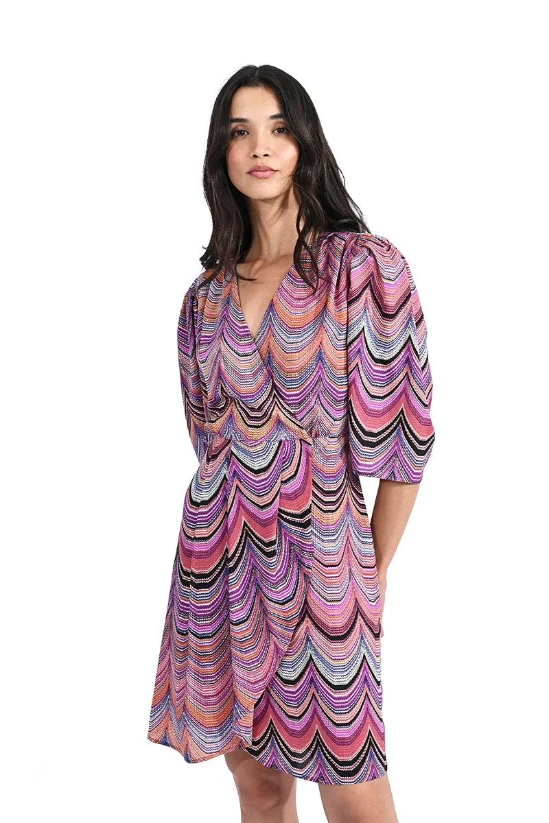 MINI FAKE WRAP DRESS