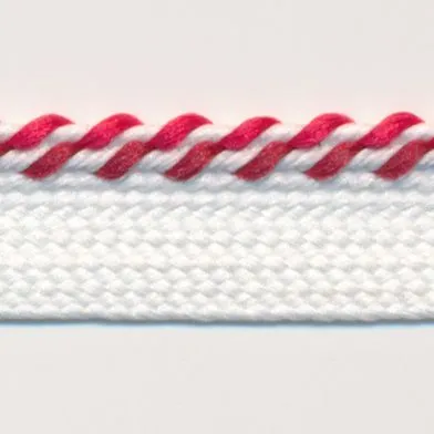 Mix Stitch Piping #08 White & Garnet & Rose Red