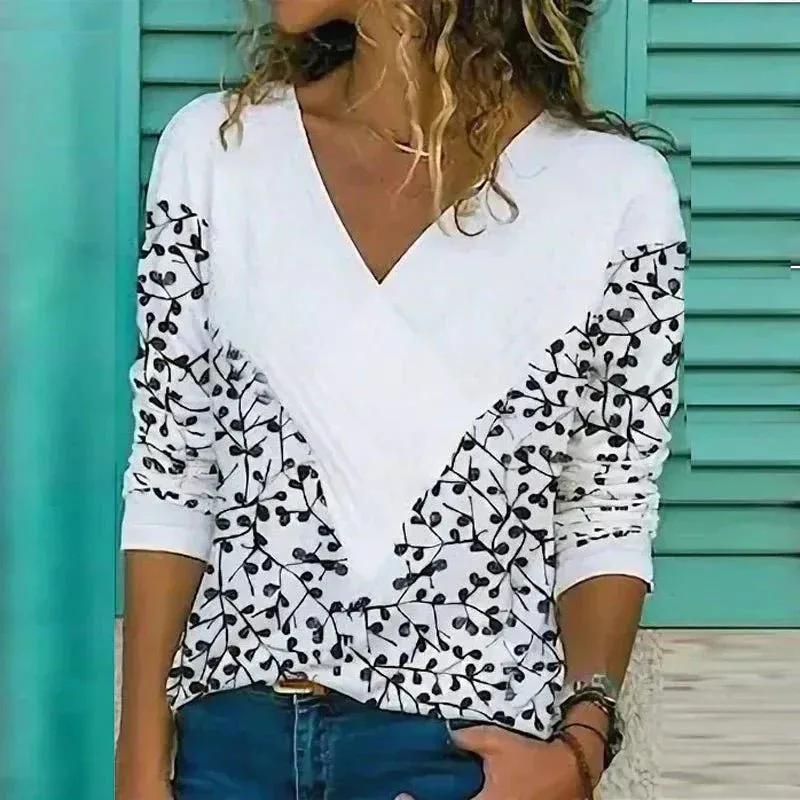 Monelo™ Loose Blouse with V-Neck