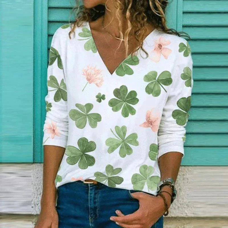 Monelo™ Loose Blouse with V-Neck