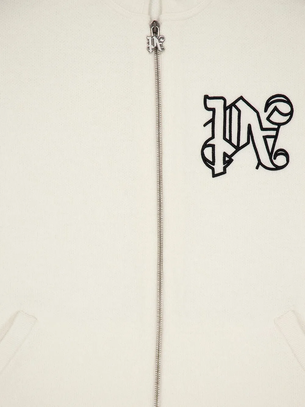Monogram Zip-Up Wool Jacket