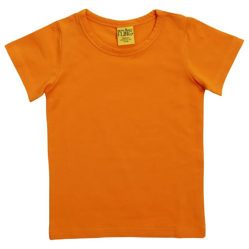 More Than A Fling by DUNS Kids T-shirt - Bright Marigold Orange (Only 2 left! 1-2y)