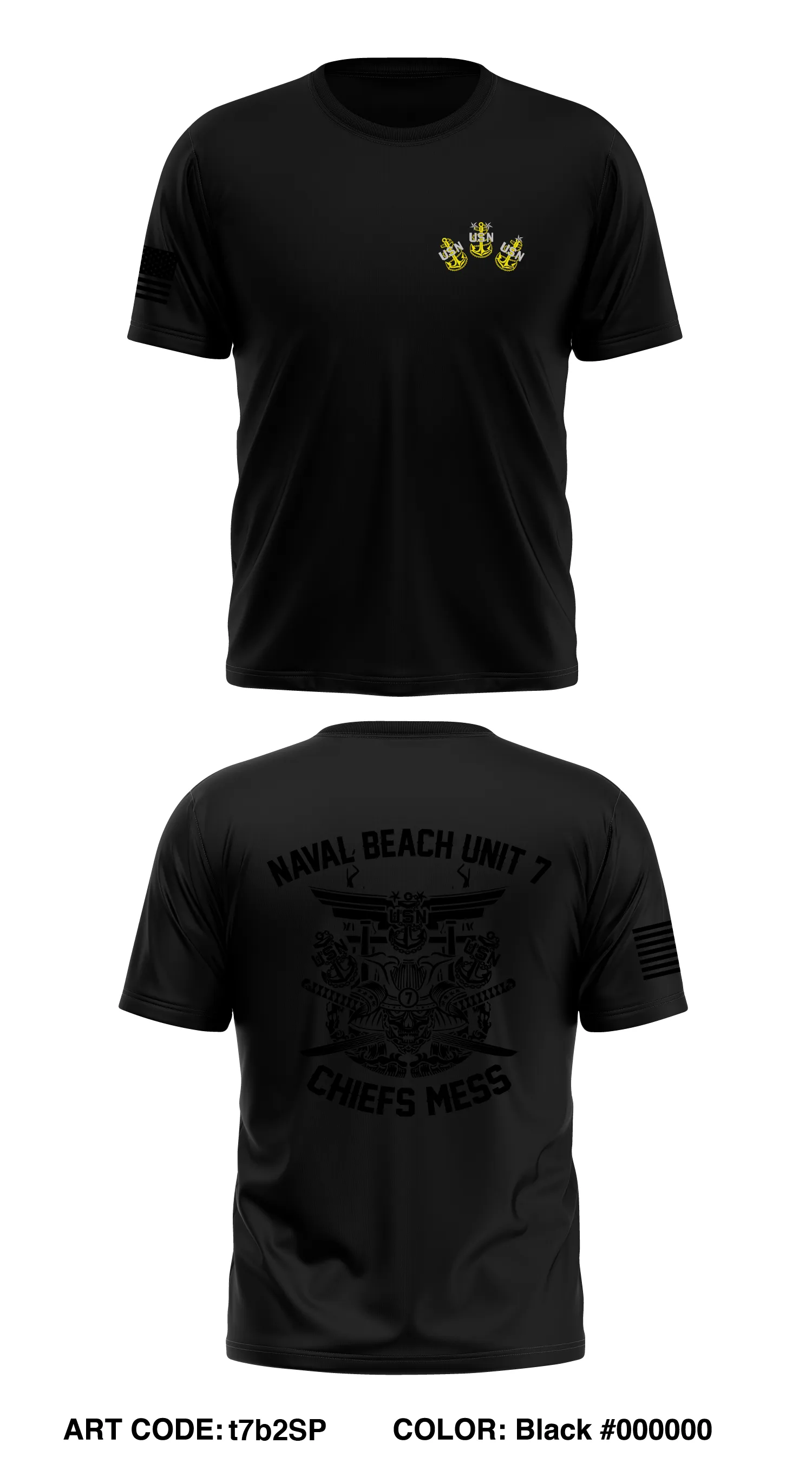Naval Beach Unit 7 Core Men's SS Performance Tee - t7b2SP