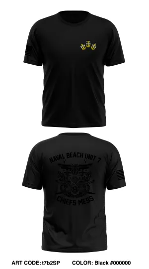 Naval Beach Unit 7 Core Men's SS Performance Tee - t7b2SP