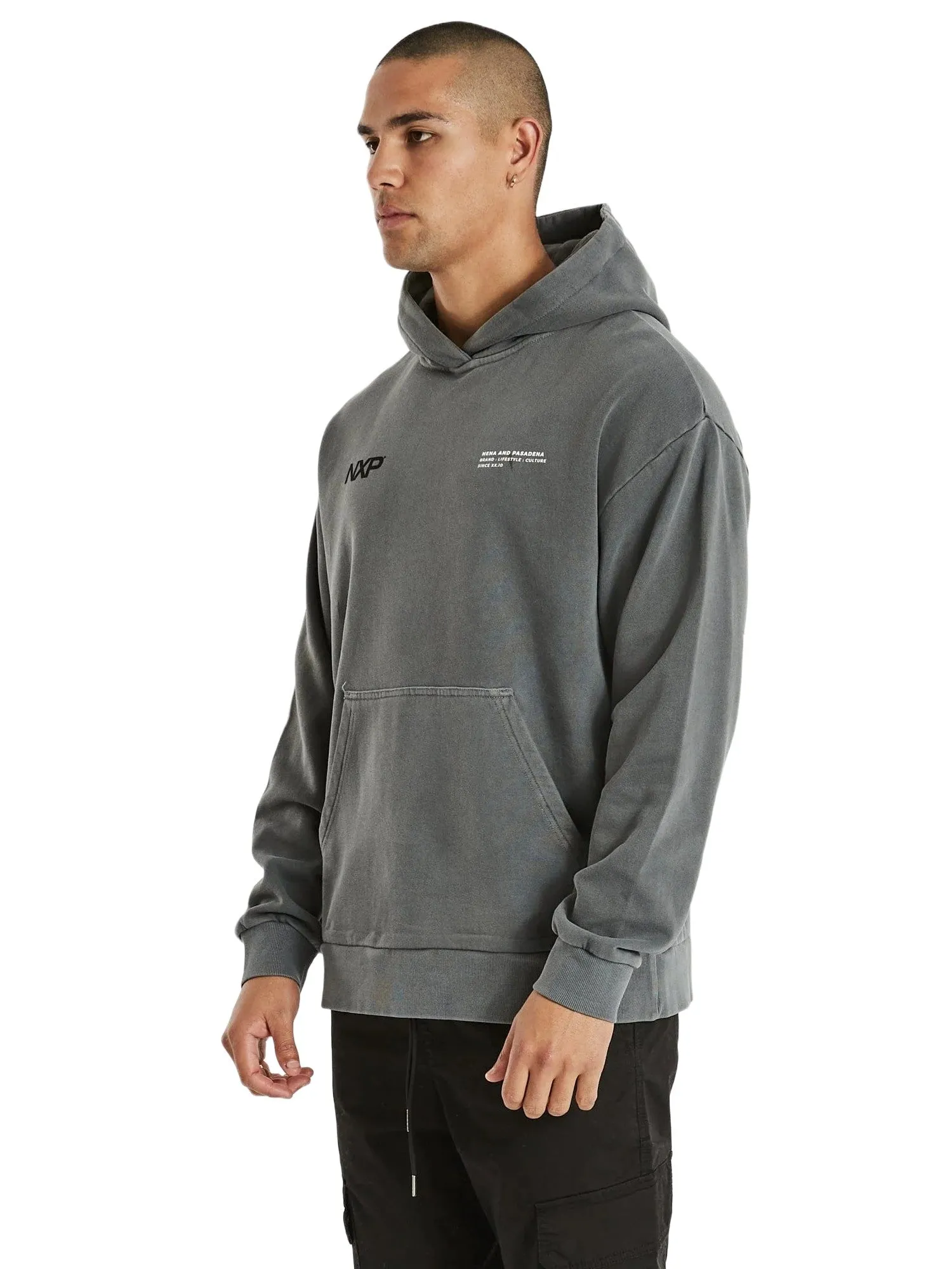 Nena And Pasadena - NXP Canyon Relaxed Hooded Sweater - Pigment Asphalt