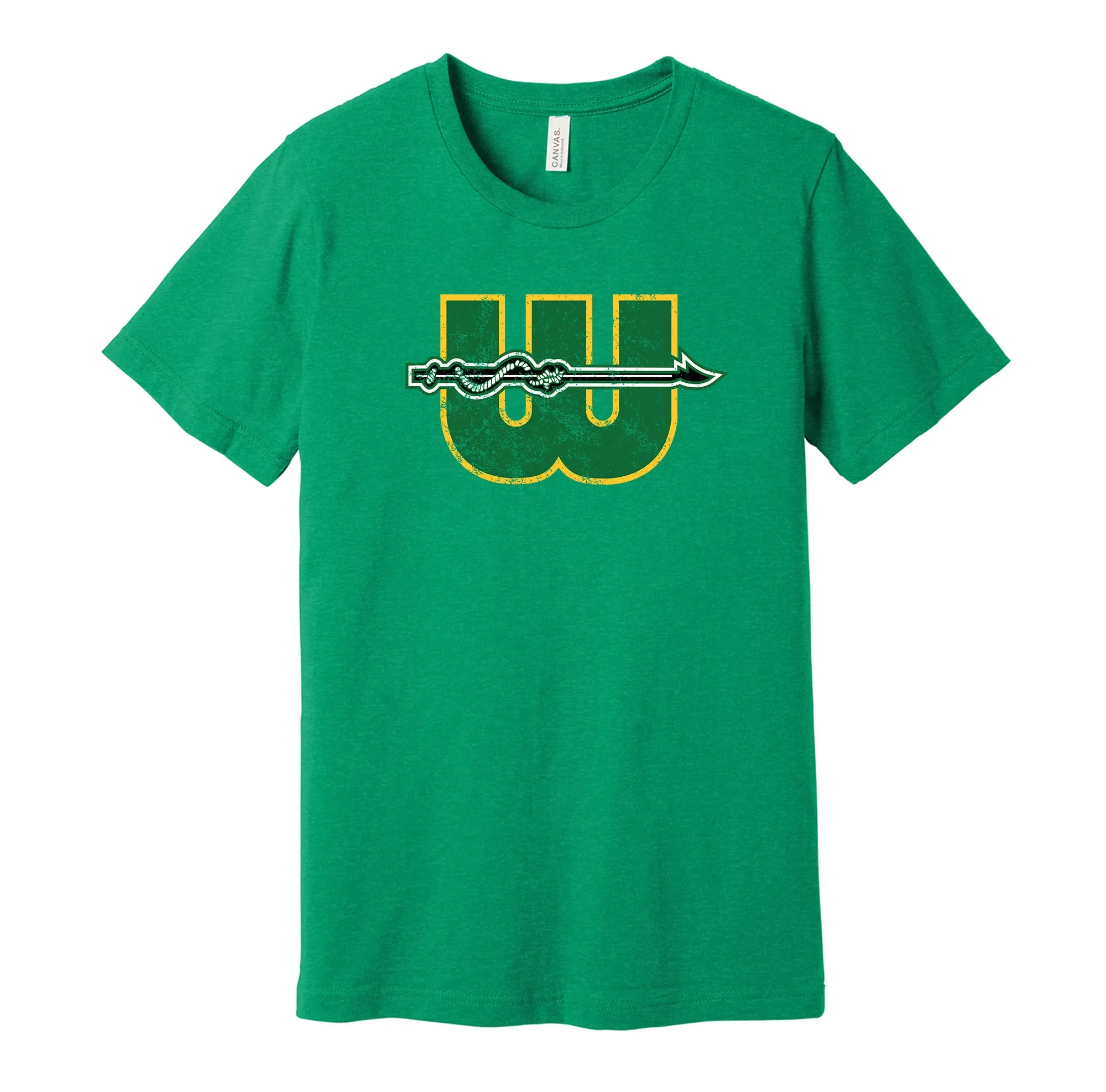 New England Whalers Distressed Logo Shirt - Defunct WHA Hockey Team - Celebrate Massachusetts Hockey Heritage and History - Hyper Than Hype