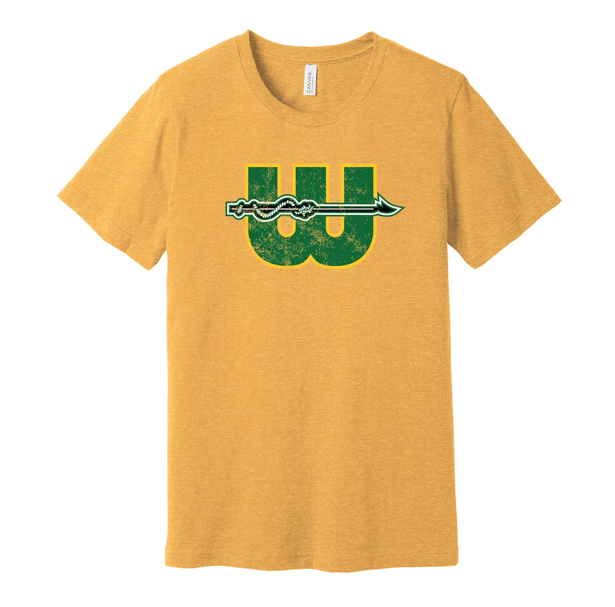 New England Whalers Distressed Logo Shirt - Defunct WHA Hockey Team - Celebrate Massachusetts Hockey Heritage and History - Hyper Than Hype