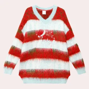 Niana - striped comfy Christmas jumper for women