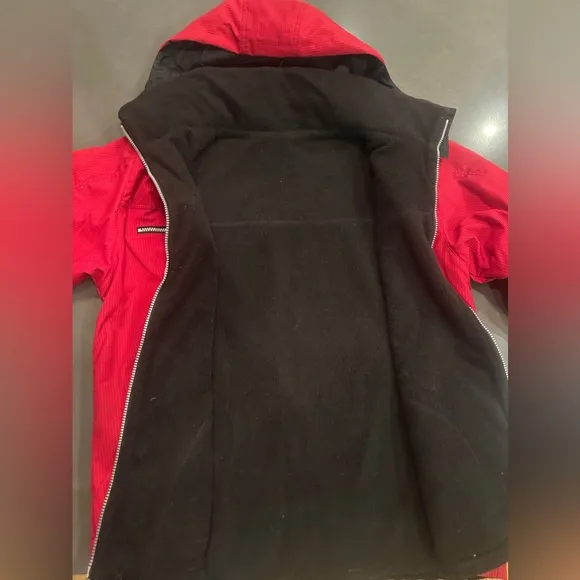 NILS Reversible Red/Black Ski Jacket with Roll-up Hood - MEN’s Med or WOMEN’s L