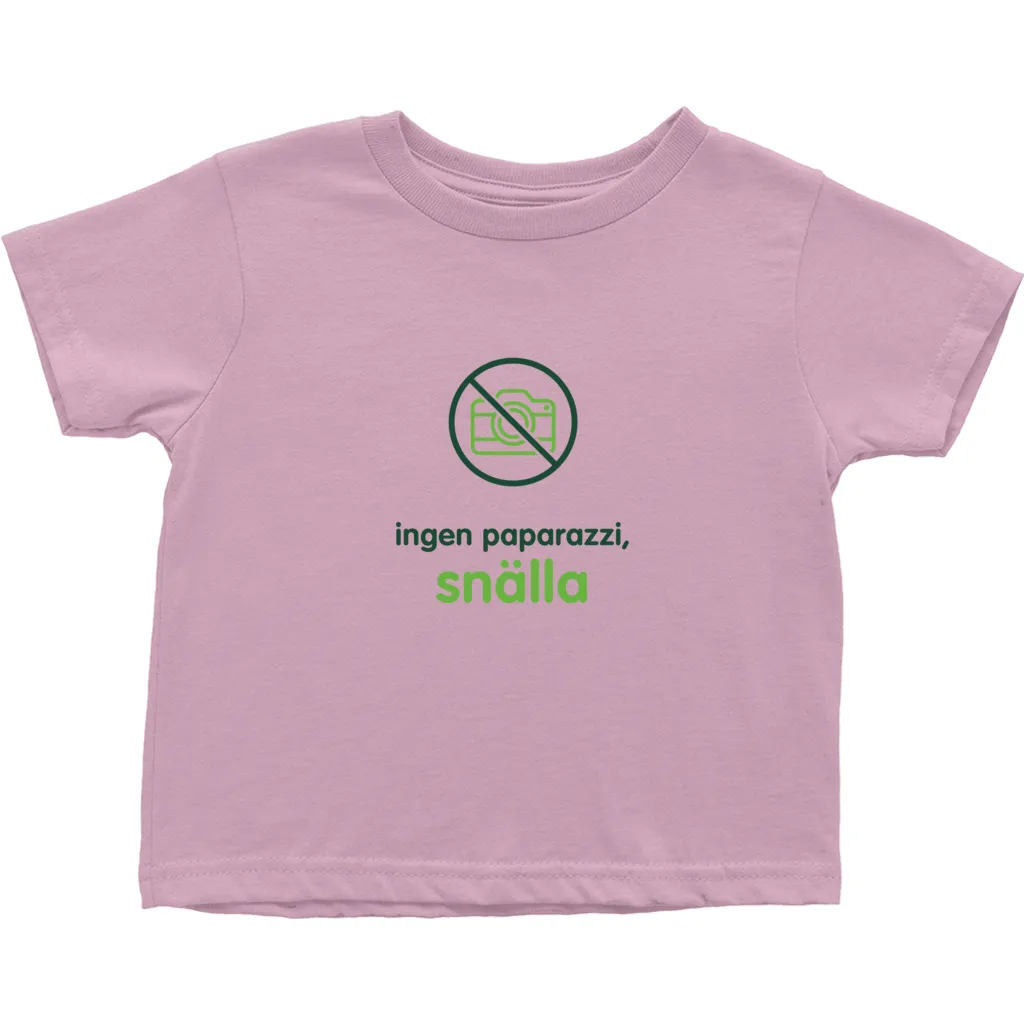 No Paparazzi Toddler T-Shirts (Swedish)