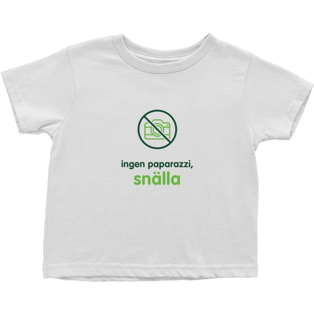 No Paparazzi Toddler T-Shirts (Swedish)