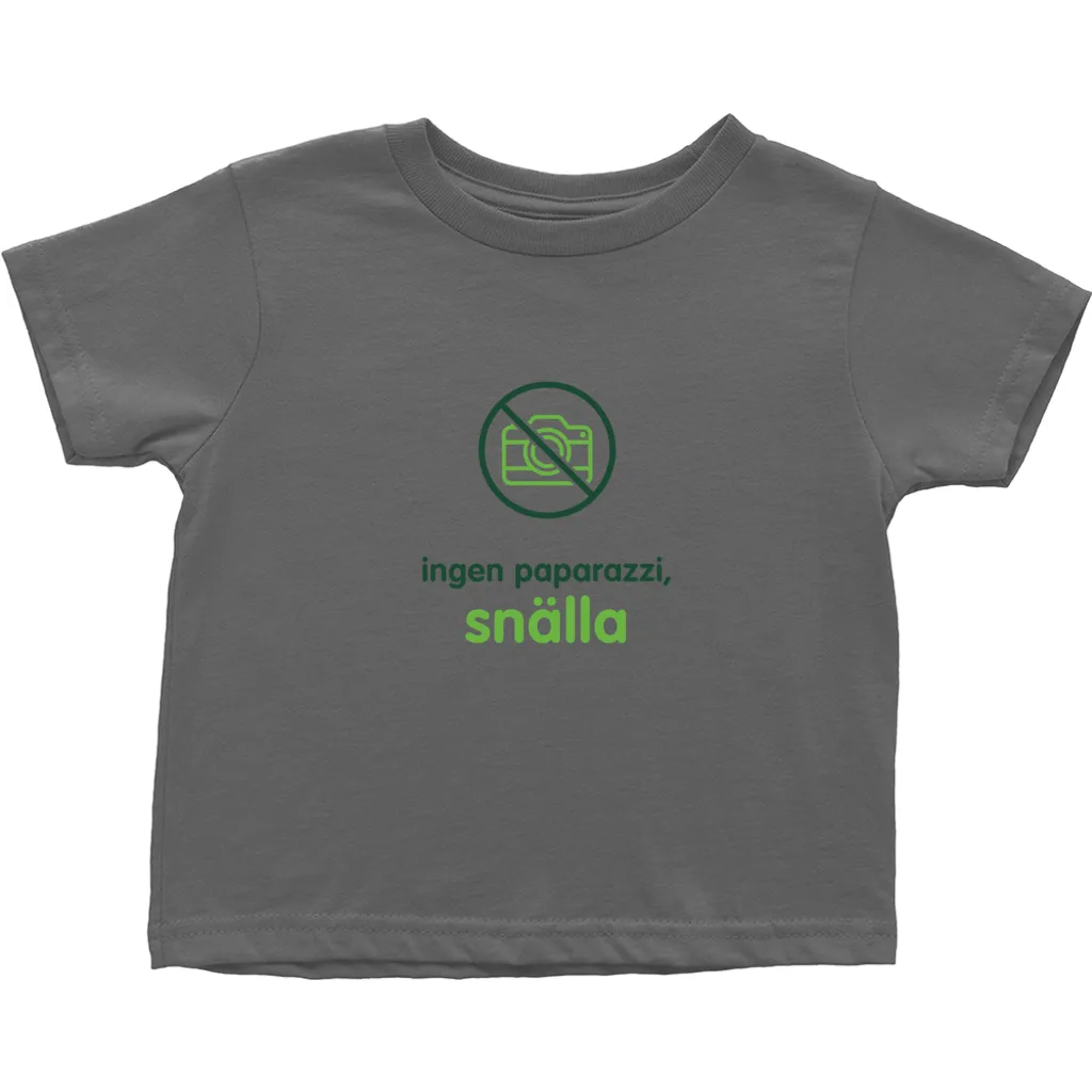 No Paparazzi Toddler T-Shirts (Swedish)
