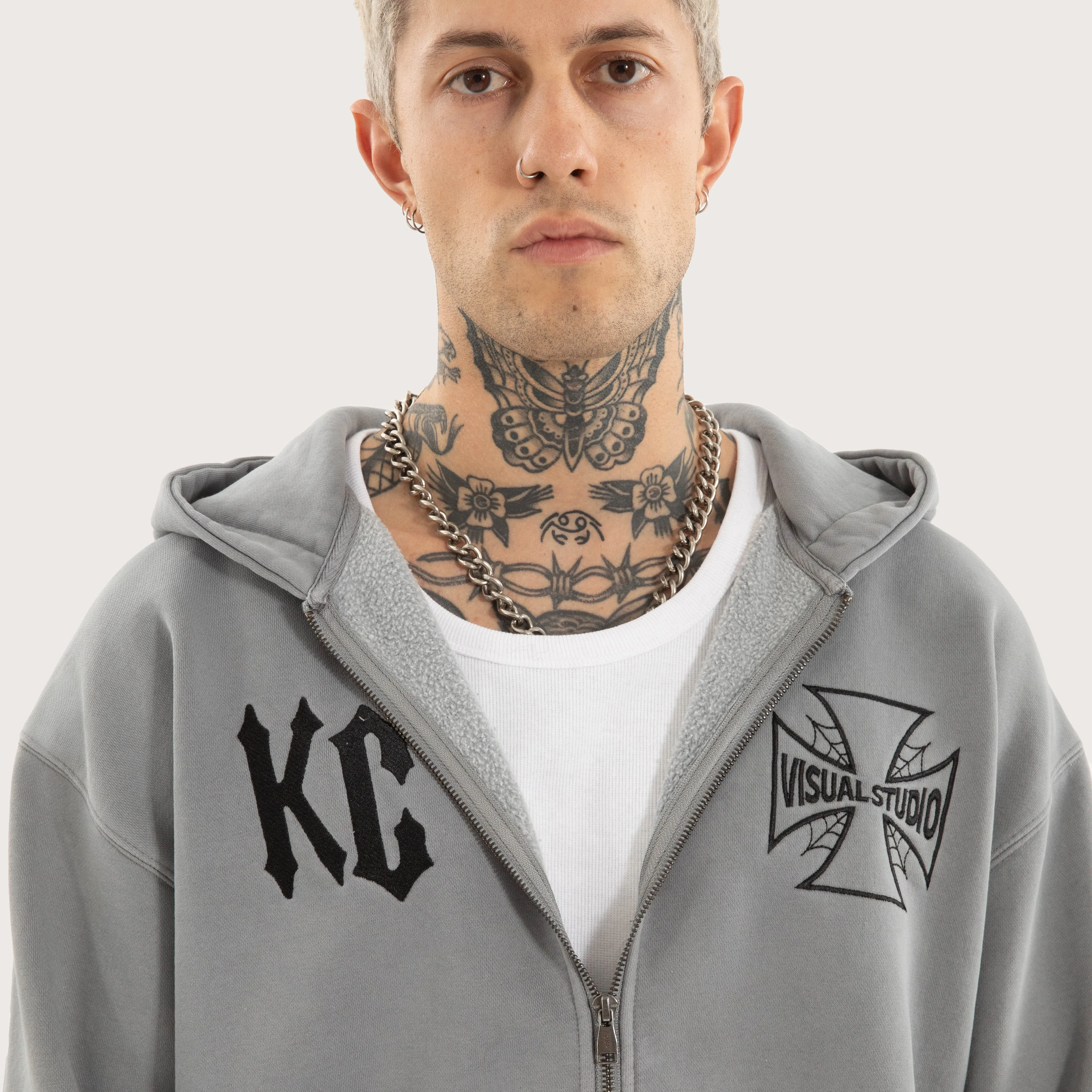 Nocturne Relaxed Zip Hoodie Pigment Ultimate Grey