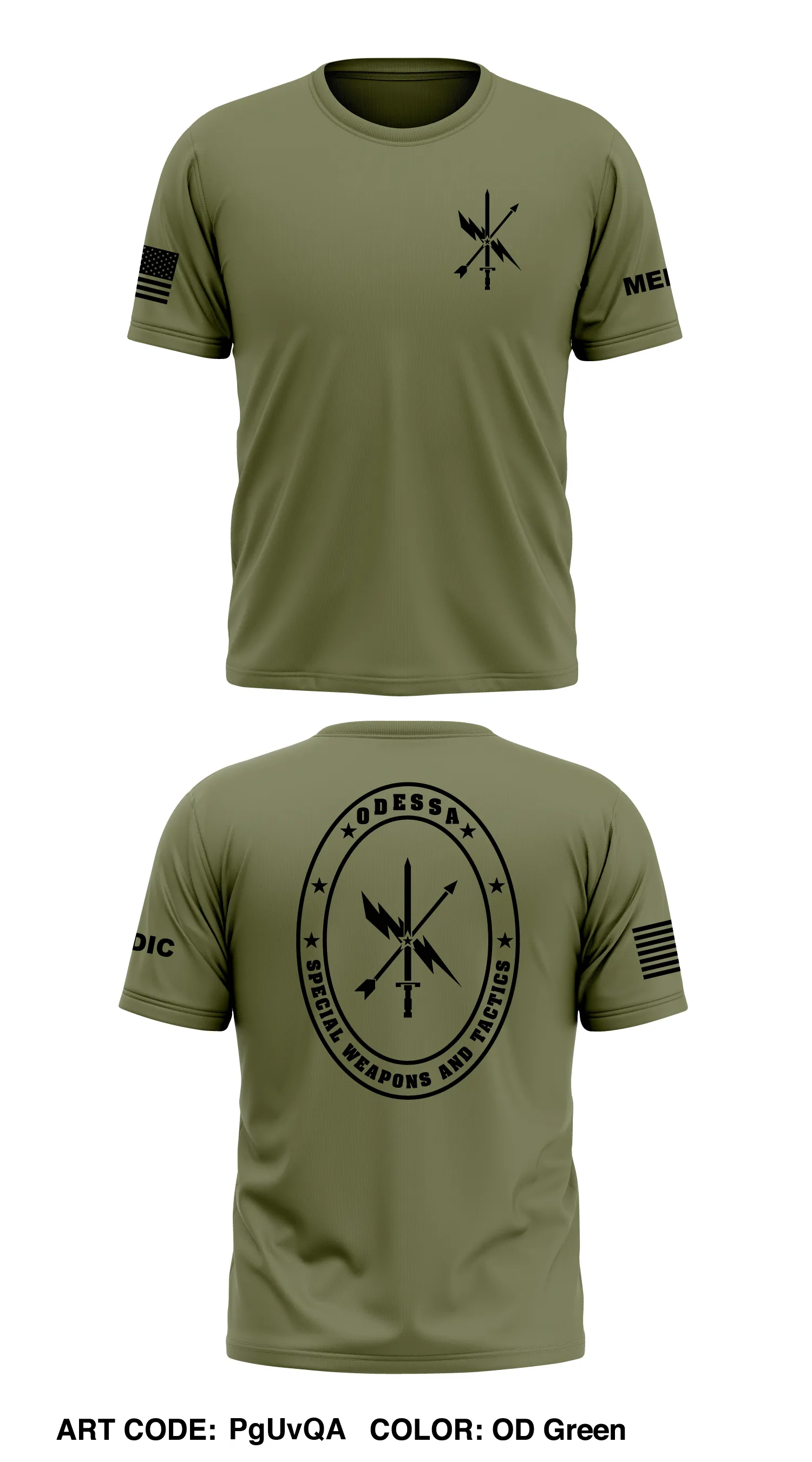 ODESSA POLICE SWAT Store 1 Core Men's SS Performance Tee - PgUvQA