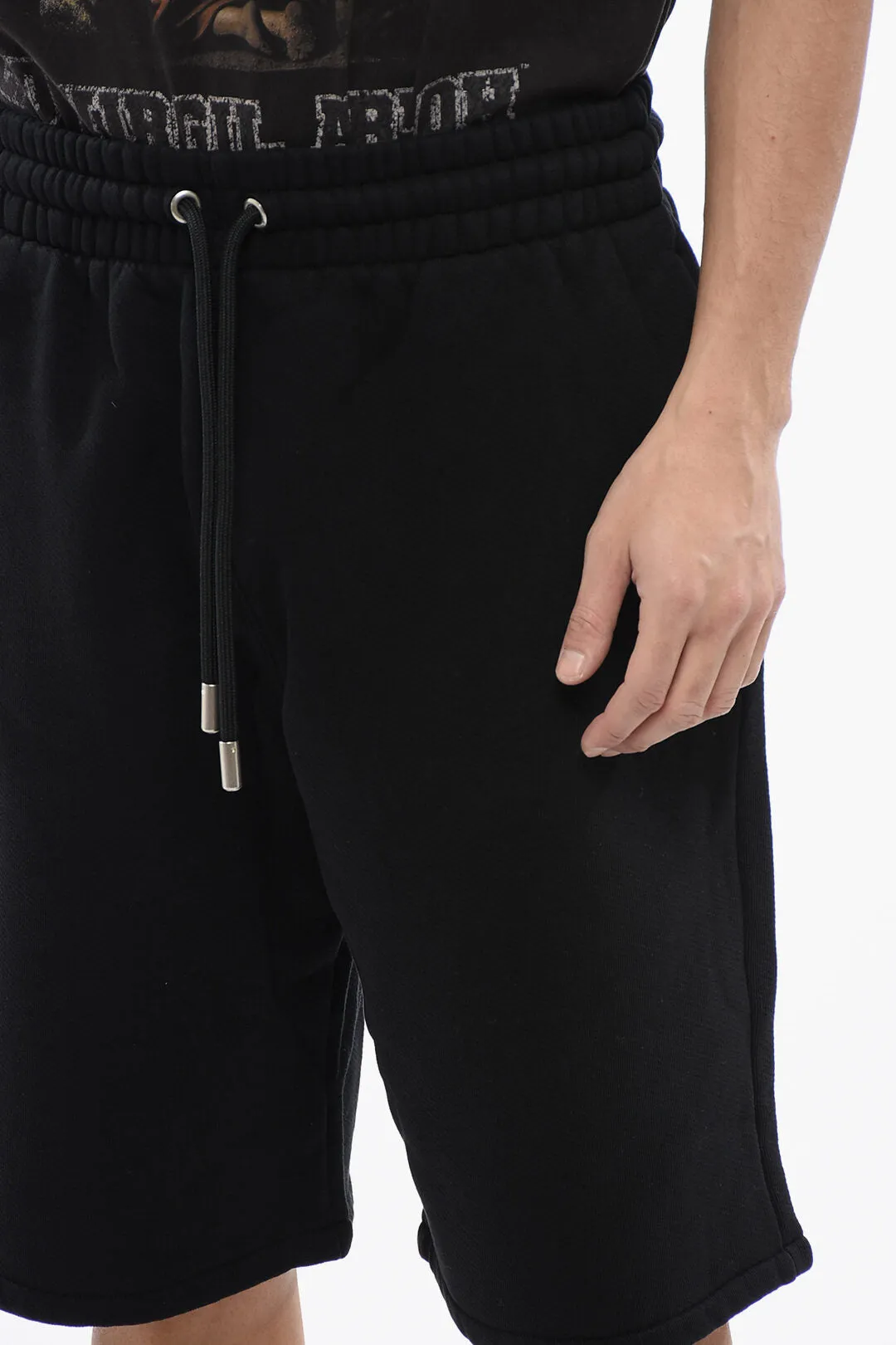 Off-White Brushed Cotton SCRIBBLE Embroidered Jogger Shirts