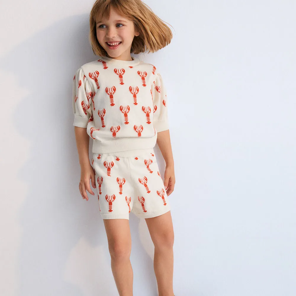 Oia Top & Shorts Set | Lobster Motif